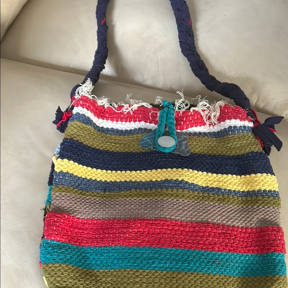 Handmade Grecian Colorful Striped Women's Bag